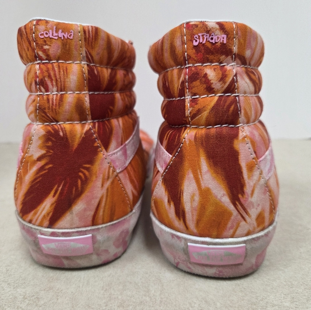 Vans "Collina Strada" SK8-Hi 38 DX Orange & Wht Hightop Sneaker Men's 9.5 Wms 11 - Picture 4 of 7